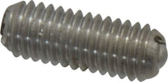 Vlier - 10-32, 0.094" Ball Diam, 0.513" Body Length, 0.025" Max Ball Reach, Threaded Ball Plunger - Stainless Steel Body, Stainless Steel Ball, 1.5 Lb Initial End Force, 3 Lb Final End Force, Locking Element - Exact Tooling