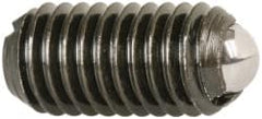 Vlier - M8x1.25, 5mm Ball Diam, 16mm Body Length, 1.5mm Max Ball Reach, Threaded Ball Plunger - Steel Body, Steel Ball, 3.37 Lb Initial End Force, 6.75 Lb Final End Force - Exact Tooling