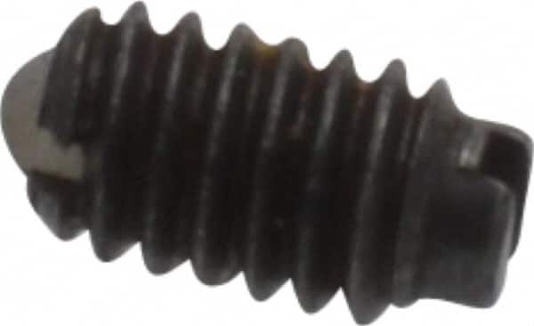 Vlier - 4-48, 0.062" Ball Diam, 0.187" Body Length, 0.02" Max Ball Reach, Threaded Ball Plunger - Steel Body, Nylon Ball, 0.13 Lb Initial End Force, 0.5 Lb Final End Force, Locking Element - Exact Tooling