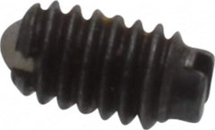 Vlier - 4-48, 0.062" Ball Diam, 0.187" Body Length, 0.02" Max Ball Reach, Threaded Ball Plunger - Steel Body, Nylon Ball, 0.13 Lb Initial End Force, 0.5 Lb Final End Force, Locking Element - Exact Tooling
