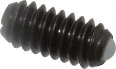 Vlier - 1/4-20, 0.125" Ball Diam, 0.531" Body Length, 0.035" Max Ball Reach, Threaded Ball Plunger - Steel Body, Nylon Ball, 3 Lb Initial End Force, 7 Lb Final End Force - Exact Tooling