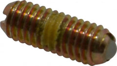Vlier - 10-32, 0.094" Ball Diam, 0.513" Body Length, 0.025" Max Ball Reach, Threaded Ball Plunger - Steel Body, Nylon Ball, 2 Lb Initial End Force, 5 Lb Final End Force, Locking Element - Exact Tooling