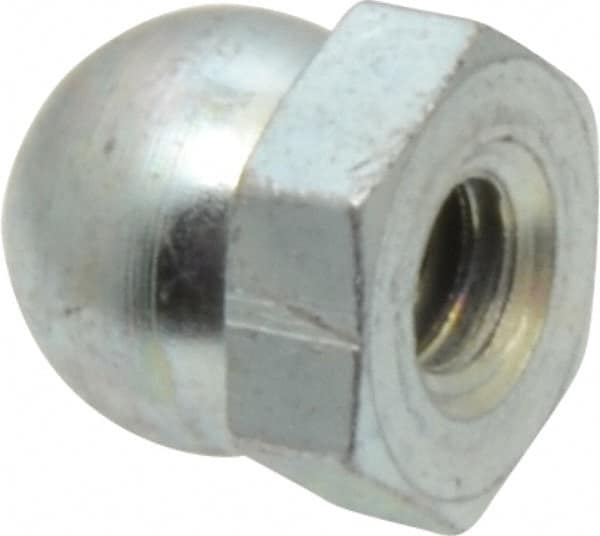 Vlier - 1/4-20, 5/8" Pad Diam, Uncoated Bottom, Steel Toggle Pad - 5/16 Depth, 5/8" OAL, 1/2" Width Across Flats, Zinc Plated Gold Chromate, 15° Swivel Angle - Exact Tooling