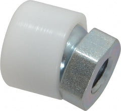 Vlier - 5/16-18, 11/16" Pad Diam, Uncoated Bottom, Steel Toggle Pad - 3/8 Depth, 3/4" OAL, 5/16" Width Across Flats, Zinc Plated Gold Chromate, 15° Swivel Angle - Exact Tooling