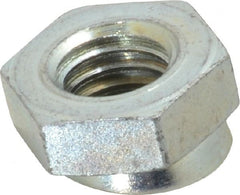 Vlier - 3/8-16, 3/4" Pad Diam, Uncoated Bottom, Steel Toggle Pad - 3/8 Depth, 3/16" OAL, 5/8" Width Across Flats, Zinc Plated Gold Chromate, 15° Swivel Angle - Exact Tooling