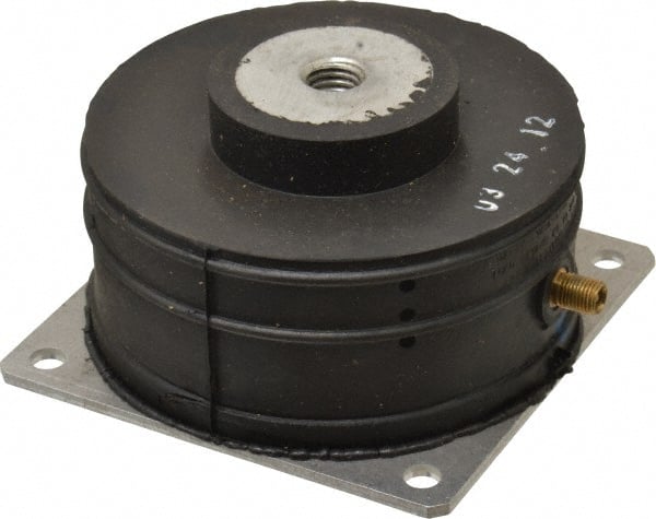 Barrymount - 1/2-13 Bolt Thread, 4.19" Wide Stud Mount Leveling Pad & Mount - 300 Max Lb Capacity, 4.14" Base Diam - Exact Tooling