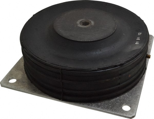 Barrymount - 5/8-11 Bolt Thread, 10" Wide Stud Mount Leveling Pad & Mount - 2,400 Max Lb Capacity, 9.66" Base Diam - Exact Tooling