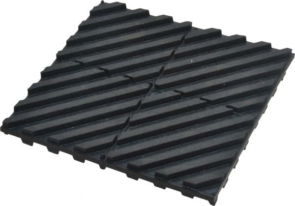 Barrymount - 4" Long x 4" Wide x 5/16" Thick, Neoprene, Machinery Leveling Pad & Mat - Exact Tooling