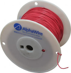 Alpha Wire - 20 AWG, 10 Strand, 305 m OAL, Tinned Copper Hook Up Wire - Red PVC Jacket, 0.069" Diam - Exact Tooling