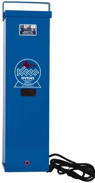 Keen - 15 Electrode Capacity, 100 to 300°F, Portable Welding Rod Oven - AC Input Current, 120 Volt, 100 Watt, 10-1/2 Inch Wide x 9 Inch Deep x 22-3/4 Inch High - Exact Tooling