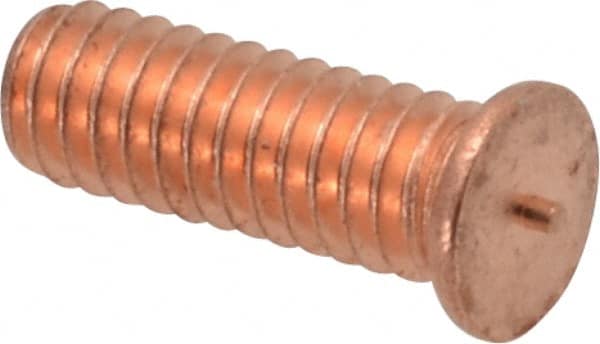Bettermann - 8-32, Mild Steel Threaded Flanged Studs - 1/2 Inch Overall Length - Exact Tooling