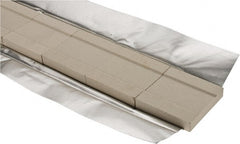 ESAB - 16 Packaging Feet per Box, 2 Inch Long, Grooved Ceramic Weld Backing - 2 Inch Wide x 3/8 Inch Thick - Exact Tooling