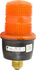 Federal Signal Corp - 120 VAC, 4X NEMA Rated, Strobe Tube, Amber, Low Profile Mini Strobe Light - 65 to 95 Flashes per min, 3-1/8 Inch Diameter, 6.1 Inch High, IP66 Ingress Rating, Screw Mount - Exact Tooling