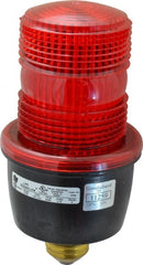 Federal Signal Corp - 120 VAC, 4X NEMA Rated, Strobe Tube, Red, Low Profile Mini Strobe Light - 65 to 95 Flashes per min, 3-1/8 Inch Diameter, 6.1 Inch High, IP66 Ingress Rating, Screw Mount - Exact Tooling