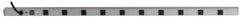 Wiremold - 10 Outlets, 120 Volts, 20 Amps, 15' Cord, Power Outlet Strip - Rack Mount, L5-20P NEMA Configuration, cULus, UL Listed File 1449 - Exact Tooling