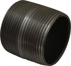 B&K Mueller - Schedule 40, 2-1/2" Diam x 2-1/2" Long Steel Black Pipe Nipple - Threaded - Exact Tooling