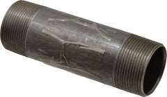 B&K Mueller - Schedule 40, 1-1/2" Diam x 5-1/2" Long Steel Black Pipe Nipple - Threaded - Exact Tooling