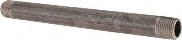 B&K Mueller - Schedule 40, 3/8" Diam x 7" Long Steel Black Pipe Nipple - Threaded - Exact Tooling