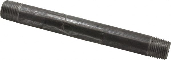 B&K Mueller - Schedule 40, 1/2" Diam x 7" Long Steel Black Pipe Nipple - Threaded - Exact Tooling