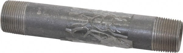 B&K Mueller - Schedule 40, 1" Diam x 7" Long Steel Black Pipe Nipple - Threaded - Exact Tooling