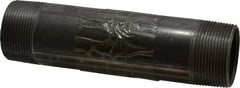 B&K Mueller - Schedule 40, 1-1/2" Diam x 7" Long Steel Black Pipe Nipple - Threaded - Exact Tooling