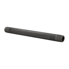 B&K Mueller - Schedule 40, 1/2" Diam x 9" Long Steel Black Pipe Nipple - Threaded - Exact Tooling