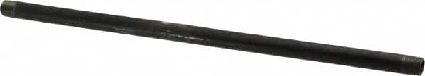 B&K Mueller - Schedule 40, 1/8" Diam x 10" Long Steel Black Pipe Nipple - Threaded - Exact Tooling