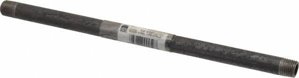 B&K Mueller - Schedule 40, 1/4" Diam x 10" Long Steel Black Pipe Nipple - Threaded - Exact Tooling