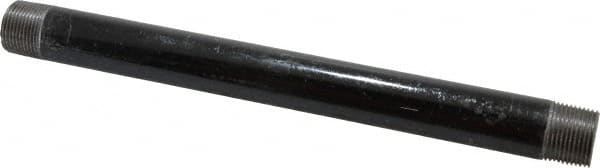 B&K Mueller - Schedule 40, 3/4" Diam x 11" Long Steel Black Pipe Nipple - Threaded - Exact Tooling