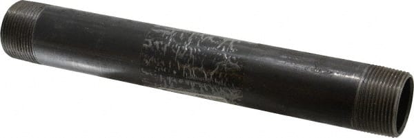 B&K Mueller - Schedule 40, 1-1/4" Diam x 11" Long Steel Black Pipe Nipple - Threaded - Exact Tooling