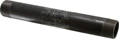 B&K Mueller - Schedule 40, 1-1/4" Diam x 11" Long Steel Black Pipe Nipple - Threaded - Exact Tooling