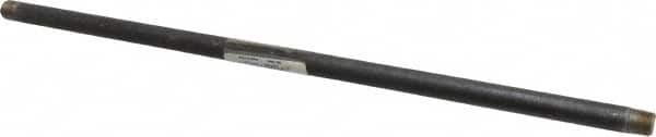 B&K Mueller - Schedule 40, 1/8" Diam x 12" Long Steel Black Pipe Nipple - Threaded - Exact Tooling