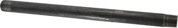 B&K Mueller - Schedule 40, 1/2" Diam x 12" Long Steel Black Pipe Nipple - Threaded - Exact Tooling