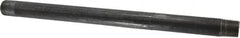 B&K Mueller - Schedule 40, 1/2" Diam x 12" Long Steel Black Pipe Nipple - Threaded - Exact Tooling