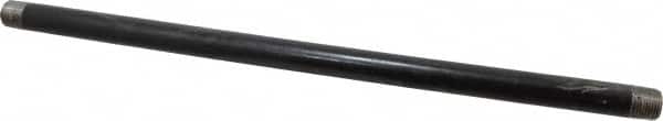 B&K Mueller - Schedule 40, 1/2" Diam x 18" Long Steel Black Pipe Nipple - Threaded - Exact Tooling
