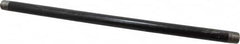 B&K Mueller - Schedule 40, 1/2" Diam x 18" Long Steel Black Pipe Nipple - Threaded - Exact Tooling