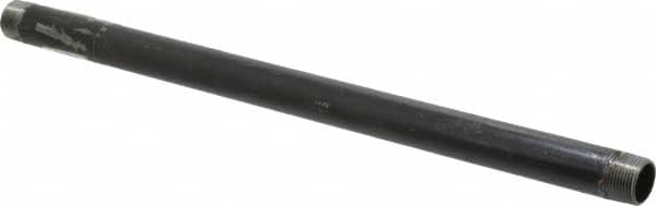 B&K Mueller - Schedule 40, 3/4" Diam x 18" Long Steel Black Pipe Nipple - Threaded - Exact Tooling