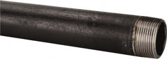 B&K Mueller - Schedule 40, 1-1/4" Diam x 18" Long Steel Black Pipe Nipple - Threaded - Exact Tooling