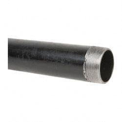 B&K Mueller - Schedule 40, 2" Diam x 18" Long Steel Black Pipe Nipple - Threaded - Exact Tooling