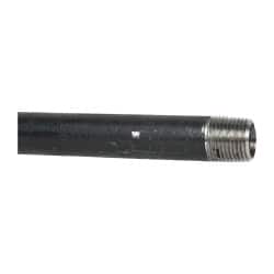 B&K Mueller - Schedule 40, 1/2" Diam x 24" Long Steel Black Pipe Nipple - Threaded - Exact Tooling