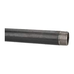 B&K Mueller - Schedule 40, 1-1/2" Diam x 24" Long Steel Black Pipe Nipple - Threaded - Exact Tooling