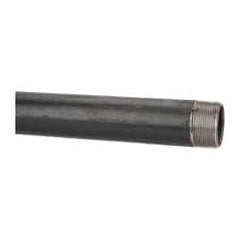 B&K Mueller - Schedule 40, 1-1/2" Diam x 24" Long Steel Black Pipe Nipple - Threaded - Exact Tooling