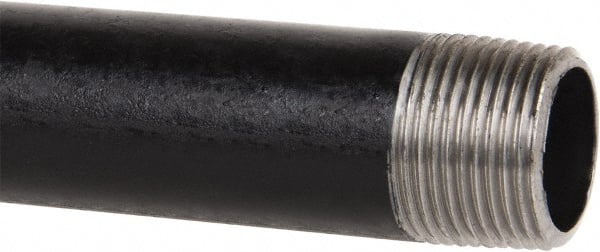 B&K Mueller - Schedule 40, 3/4" Diam x 30" Long Steel Black Pipe Nipple - Threaded - Exact Tooling