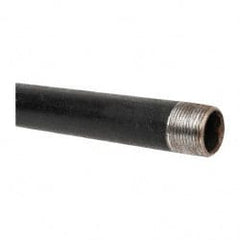 B&K Mueller - Schedule 40, 1" Diam x 30" Long Steel Black Pipe Nipple - Threaded - Exact Tooling
