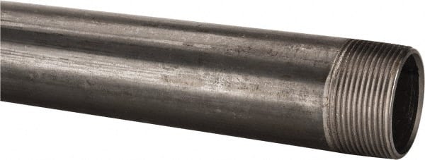 B&K Mueller - Schedule 40, 1-1/2" Diam x 30" Long Steel Black Pipe Nipple - Threaded - Exact Tooling