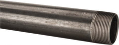 B&K Mueller - Schedule 40, 1-1/2" Diam x 30" Long Steel Black Pipe Nipple - Threaded - Exact Tooling