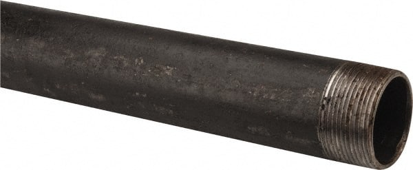 B&K Mueller - Schedule 40, 1-1/2" Diam x 36" Long Steel Black Pipe Nipple - Threaded - Exact Tooling