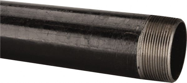 B&K Mueller - Schedule 40, 2" Diam x 36" Long Steel Black Pipe Nipple - Threaded - Exact Tooling