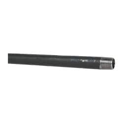B&K Mueller - Schedule 40, 1/2" Diam x 48" Long Steel Black Pipe Nipple - Threaded - Exact Tooling