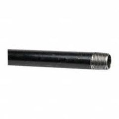 B&K Mueller - Schedule 40, 1/2" Diam x 60" Long Steel Black Pipe Nipple - Threaded - Exact Tooling